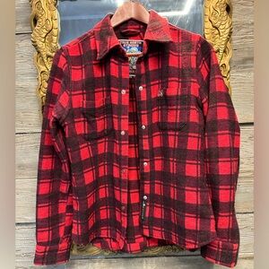Red plaid Mooseknuckle Shacket